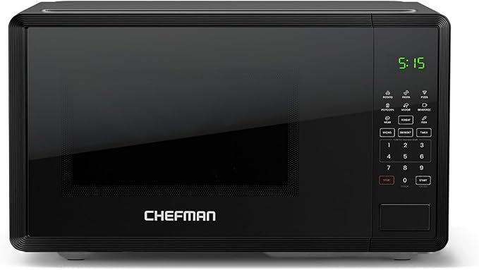 Chefman Horno microondas, 0,7 pies cúbicos, microondas digital de acero inoxidable de 1150 vatios con 8 menús automáticos 10 niveles de potencia modo ecológico memoria función de silencio